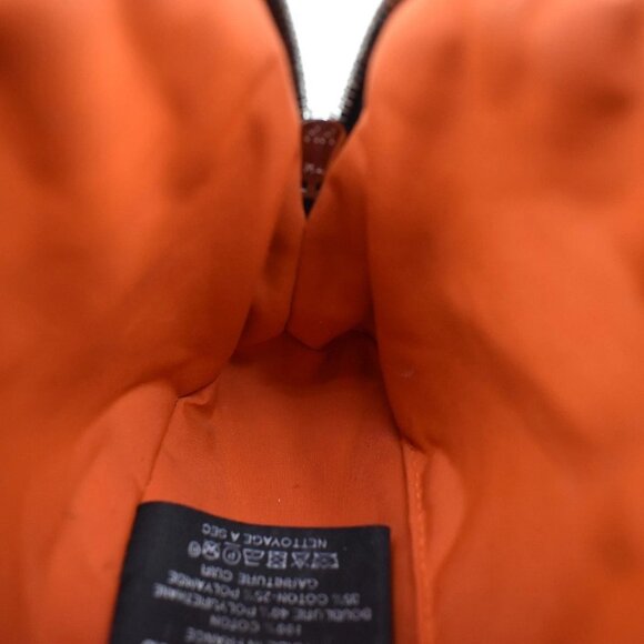 HERMES Logo Bolide 16 Mini Pouch Bag 100% Cotton Leather Black France 09KB142 - Picture 11 of 15